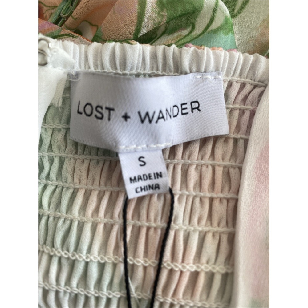Lost  And Wander NWT Coquette Romantic  Water Color Painterly Love Mini Dress - Picture 14 of 14
